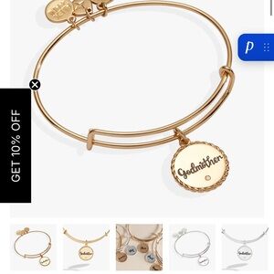 Alex and Ani Gold Godmother Charm Bracelet